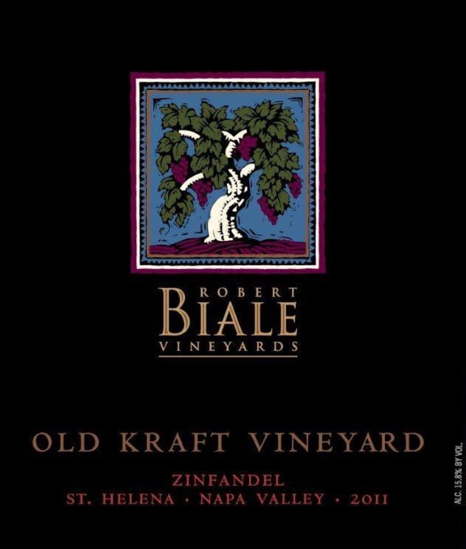 Robert Biale Vineyards Old Kraft Vineyard Zinfandel 2011 Front Label