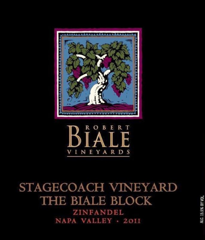 Robert Biale Vineyards Stagecoach Vineyard The Biale Block Zinfandel 2011 Front Label
