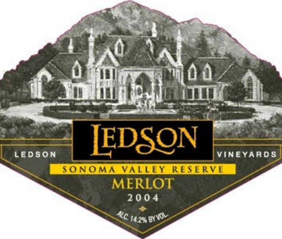Ledson Winery & Vineyards Sonoma Valley Merlot 2004 Front Label