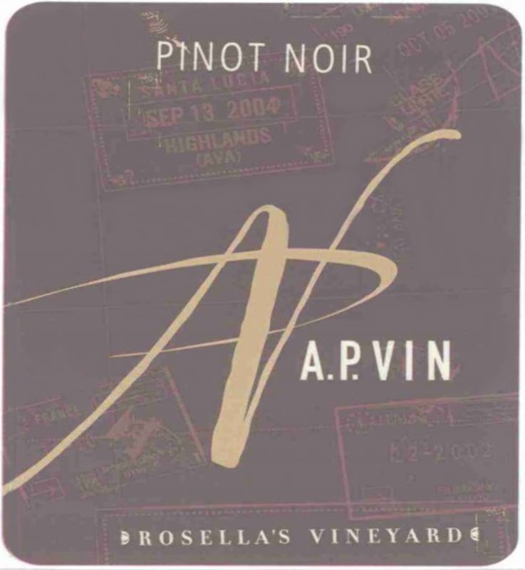A.P. Vin Rosella's Vineyard Pinot Noir 2011 Front Label