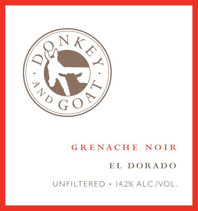 Donkey & Goat El Dorado Grenache Noir 2011 Front Label