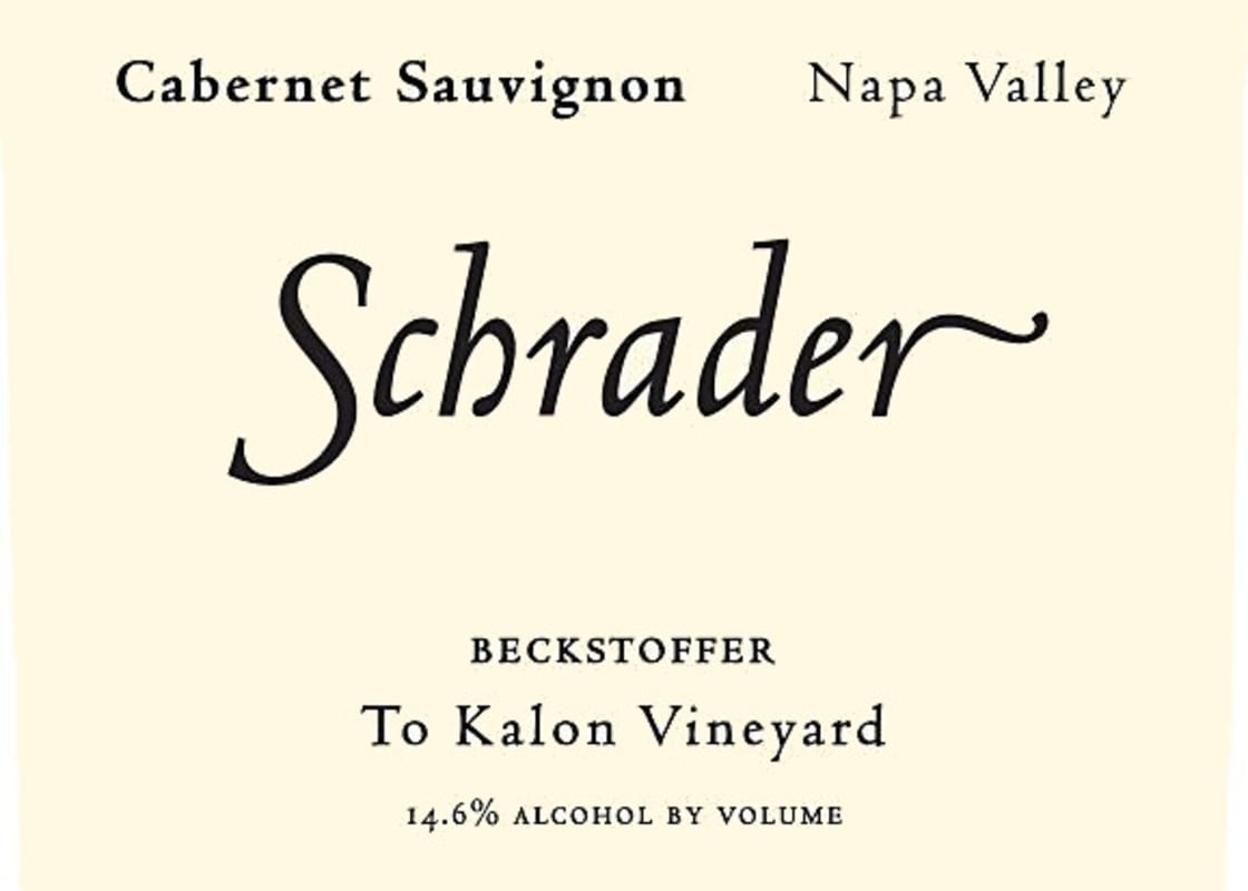 Schrader Beckstoffer To Kalon Cabernet Sauvignon 2011 Front Label
