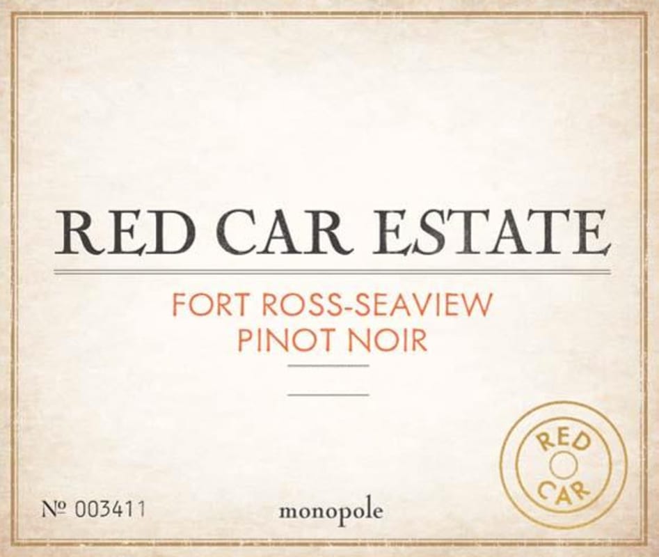 Red Car Estate Vineyard Pinot Noir 2011 Front Label