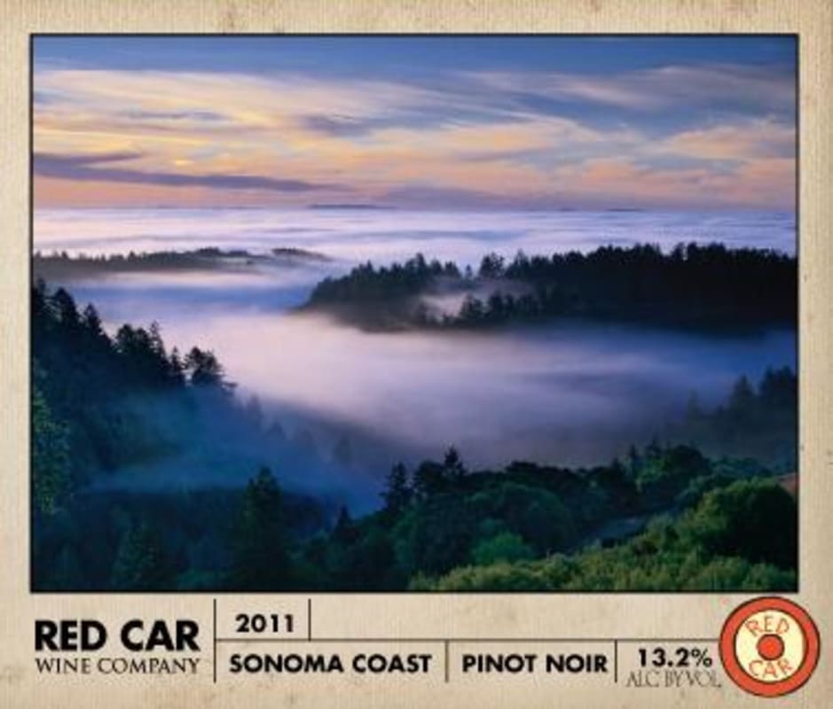 Red Car Sonoma Coast Pinot Noir 2011 Front Label