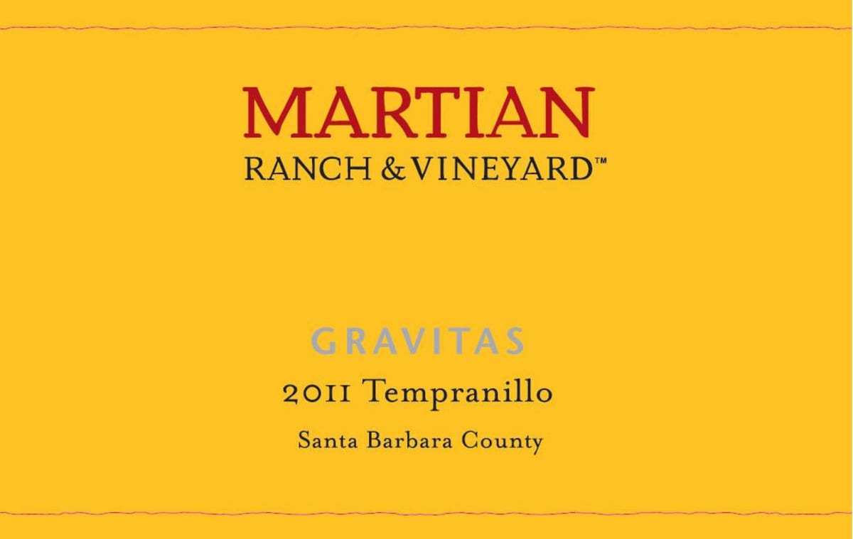 Martian Gravitas Tempranillo 2011 Front Label