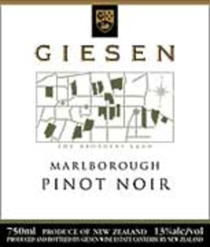 Giesen Pinot Noir 2000 Front Label