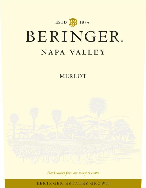 Beringer Napa Valley Merlot 2012 Front Label