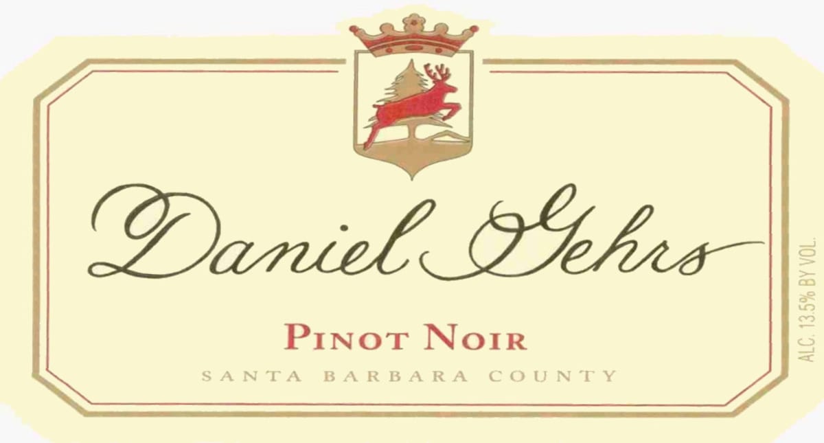 Daniel Gehrs Pinot Noir 2012 Front Label