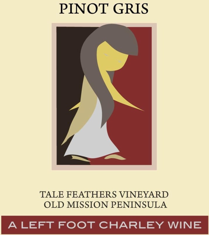 Left Foot Charley Tale Feathers Vineyard Pinot Gris 2012 Front Label