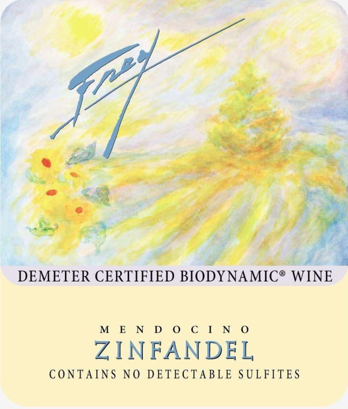 Frey Biodynamic Zinfandel 2012 Front Label