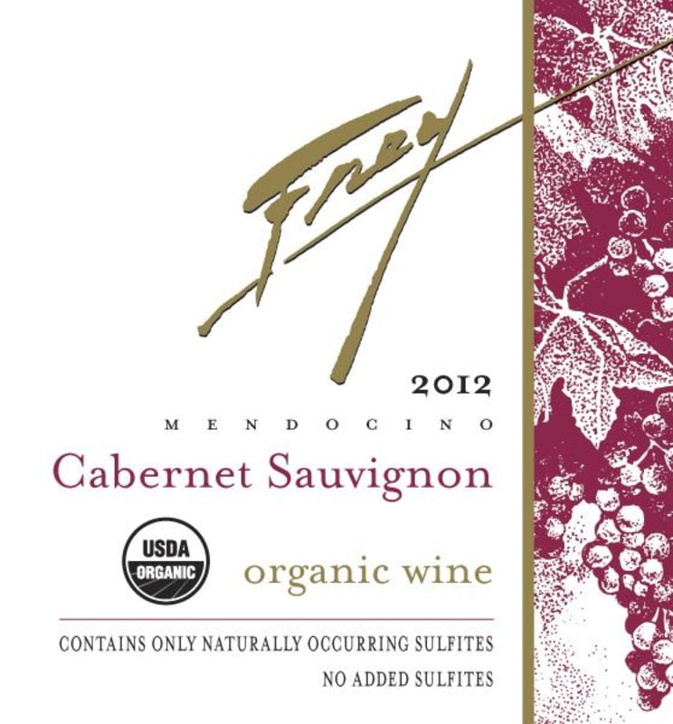 Frey NSA Organic Cabernet Sauvignon 2012 Front Label