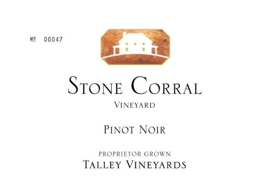 Talley Stone Corral Vineyard Pinot Noir 2012 Front Label