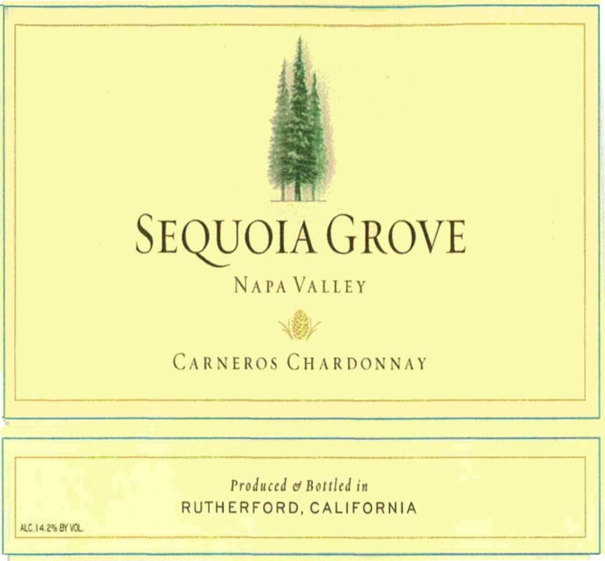 Sequoia Grove Carneros Chardonnay 2012 Front Label