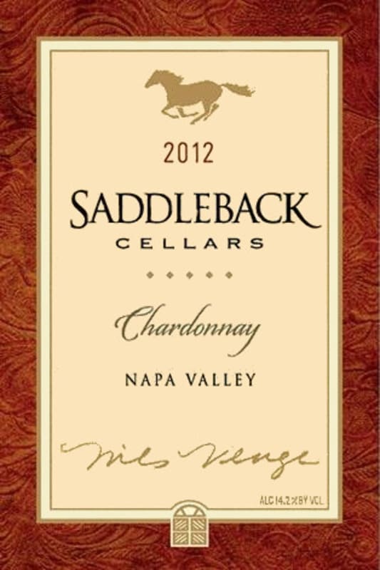 Saddleback Chardonnay 2012 Front Label