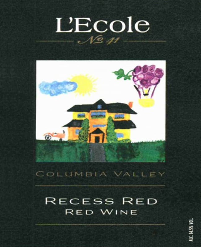 L'Ecole 41 Recess Red 2012 Front Label
