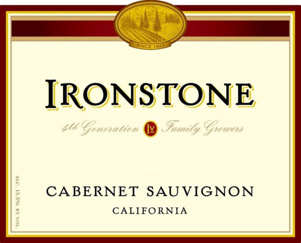 Ironstone Cabernet Sauvignon 2012 Front Label