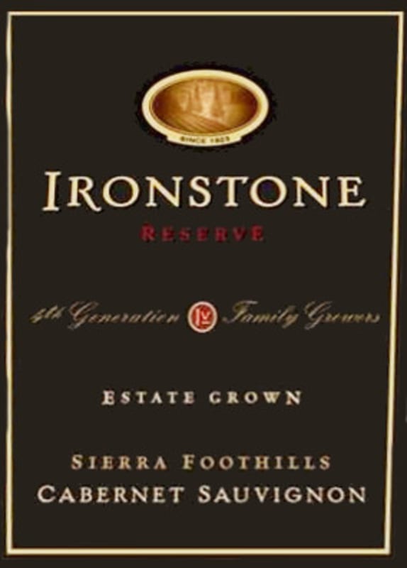 Ironstone Reserve Cabernet Sauvignon 2012 Front Label