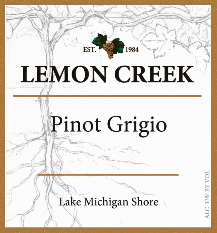 Lemon Creek Winery & Fruit Farm Pinot Grigio 2013 Front Label