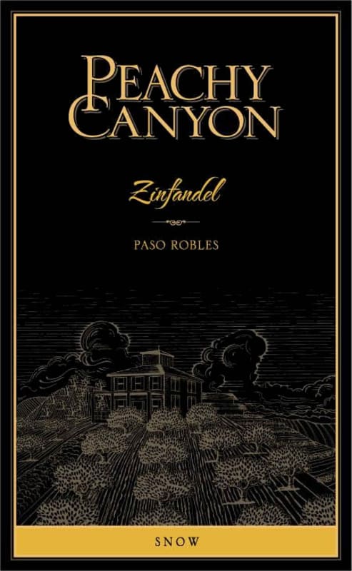 Peachy Canyon Snow Vineyard Zinfandel 2012 Front Label