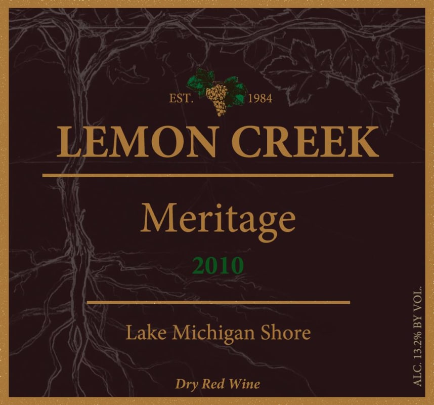 Lemon Creek Winery & Fruit Farm Meritage 2010 Front Label