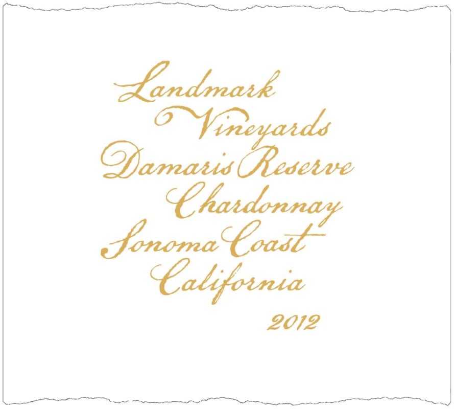 Landmark Damaris Reserve Chardonnay 2012 Front Label