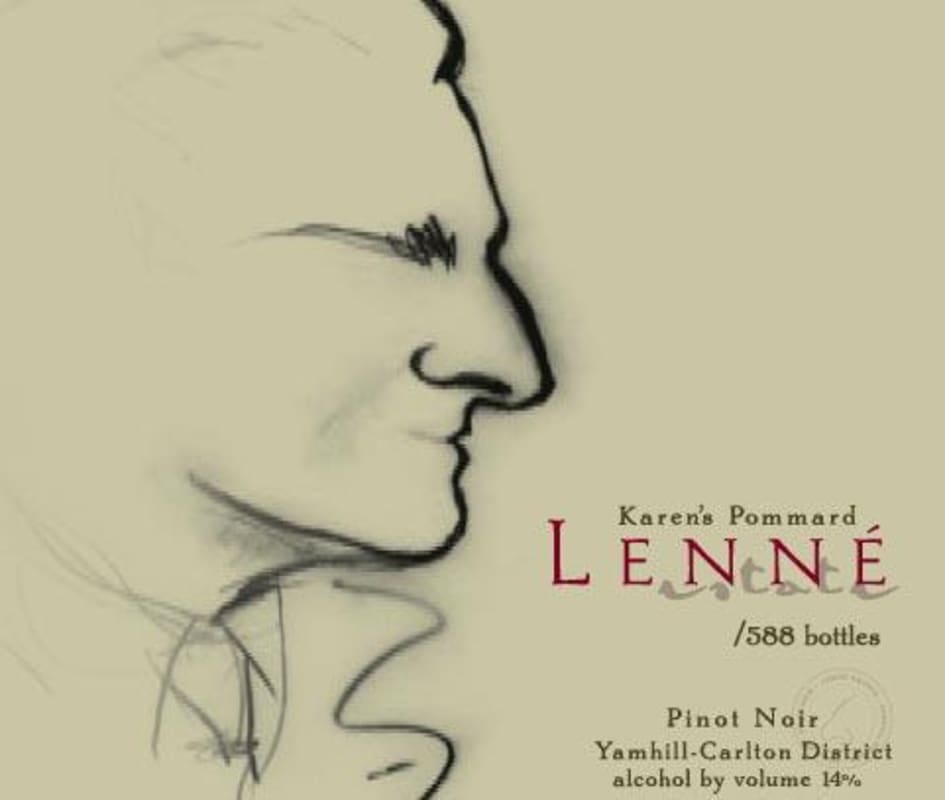 Lenne Estate Karens Pommard Pinot Noir 2012 Front Label