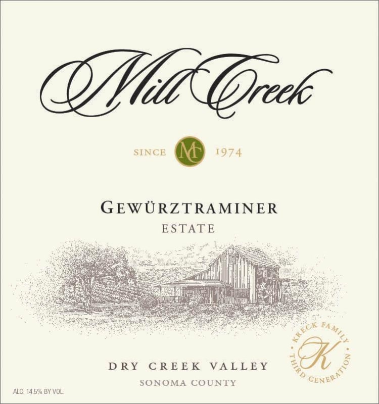 Mill Creek Gewurztraminer 2012 Front Label