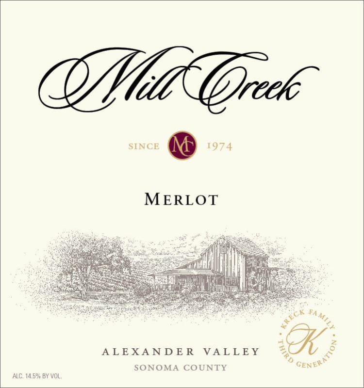 Mill Creek Merlot 2012 Front Label