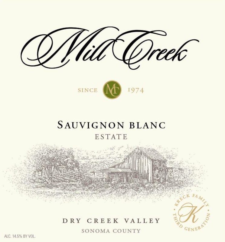 Mill Creek Sauvignon Blanc 2012 Front Label