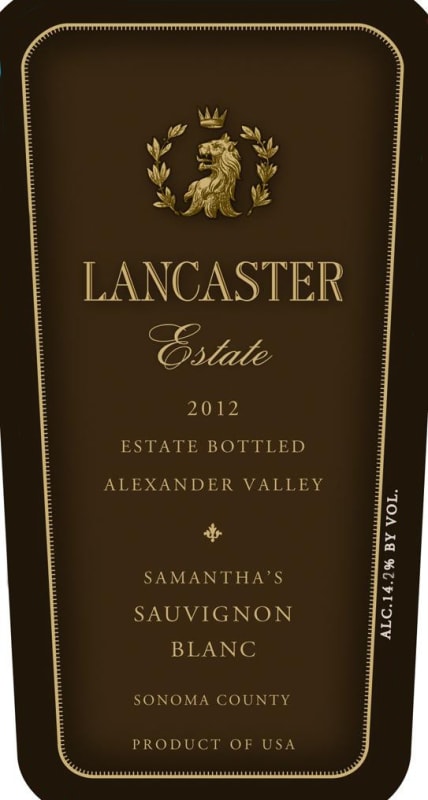 Lancaster Samantha's Sauvignon Blanc 2012 Front Label