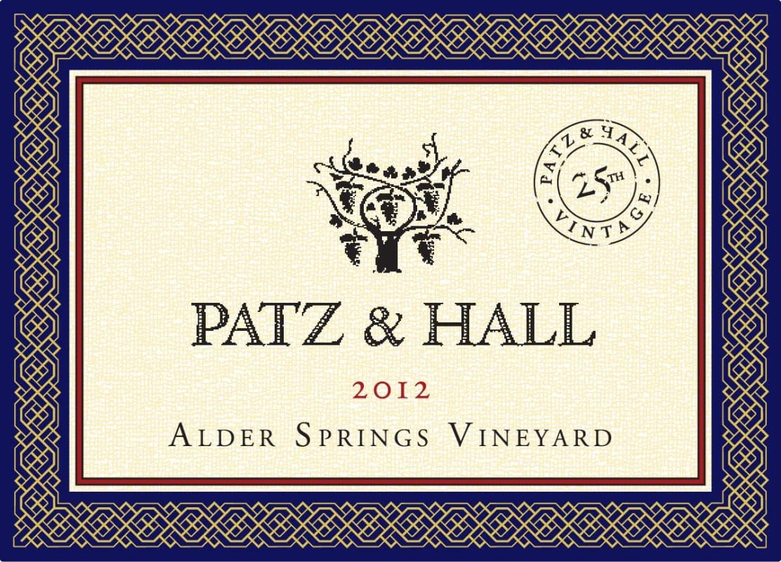 Patz & Hall Alder Springs Vineyard Chardonnay 2012 Front Label