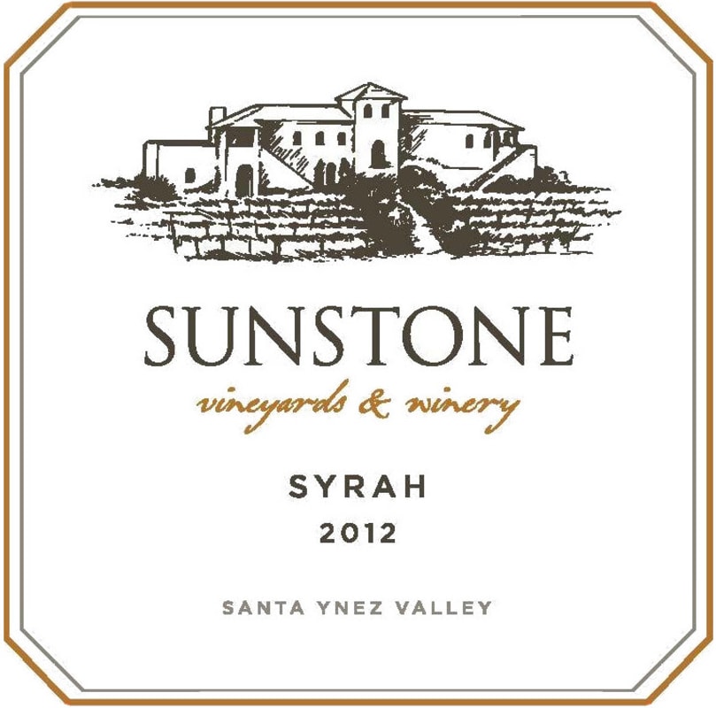 Sunstone Syrah 2012 Front Label