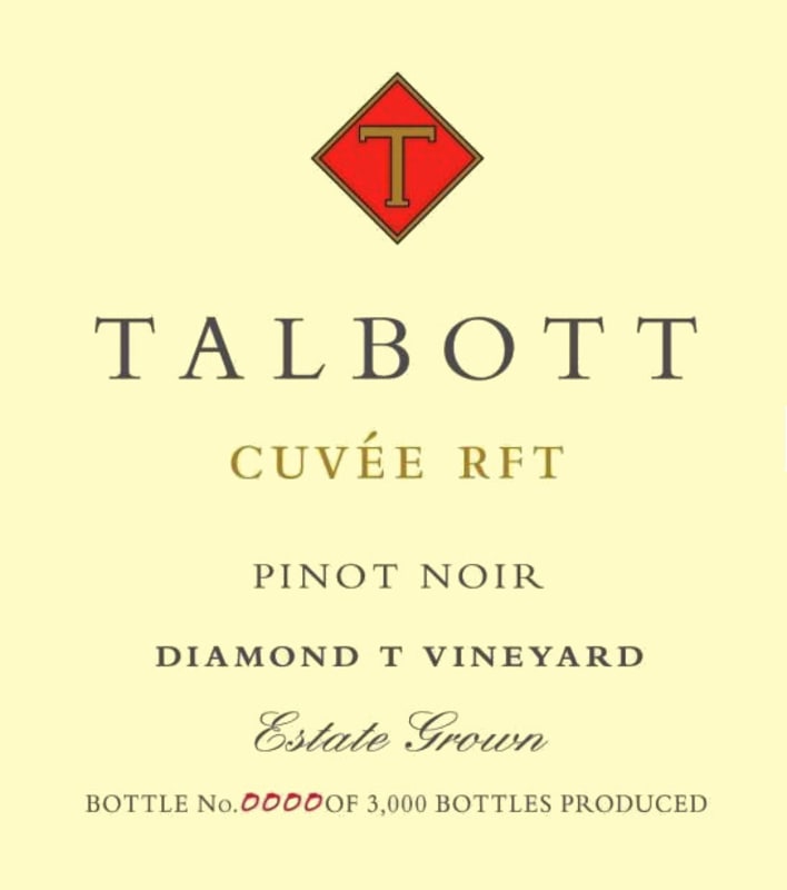 Talbott Diamond T Cuvee RFT Pinot Noir 2012 Front Label