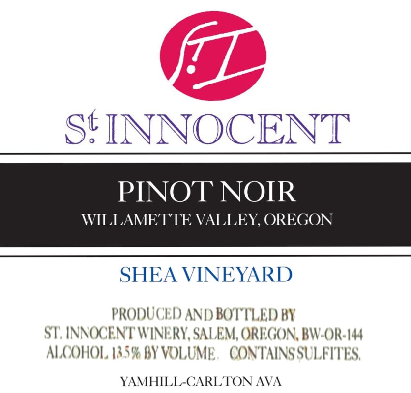 St. Innocent Shea Vineyard Pinot Noir 2012 Front Label