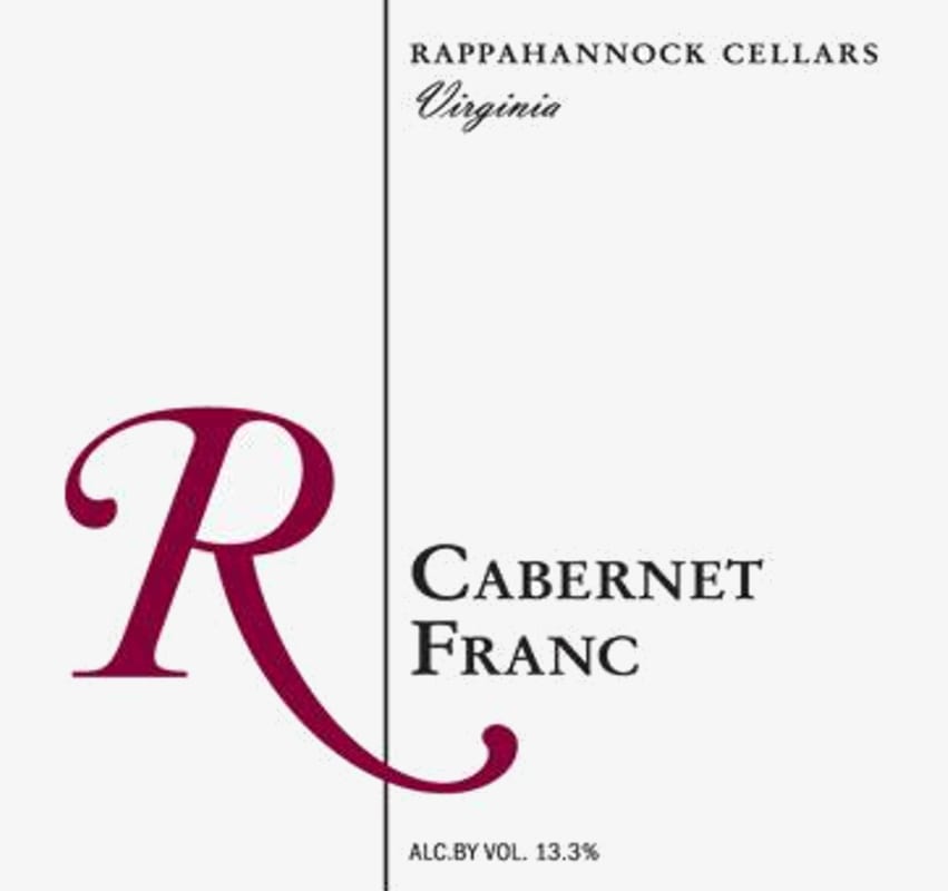 Rappahannock Cabernet Franc 2012 Front Label