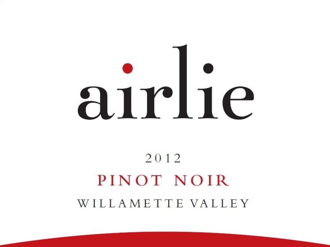 Airlie Pinot Noir 2012 Front Label