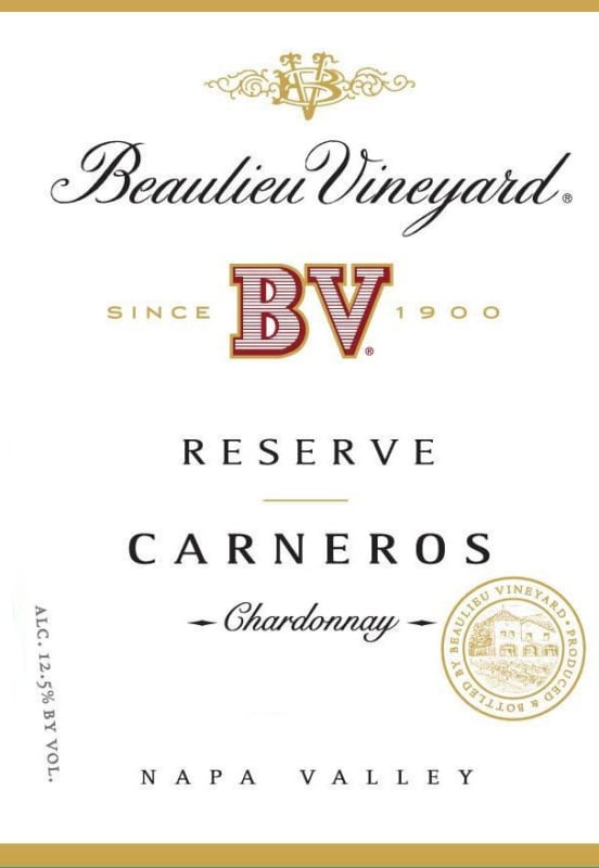 Beaulieu Vineyard Carneros Reserve Chardonnay 2012 Front Label