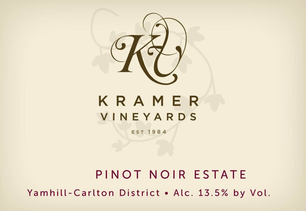 Kramer Estate Pinot Noir 2012 Front Label