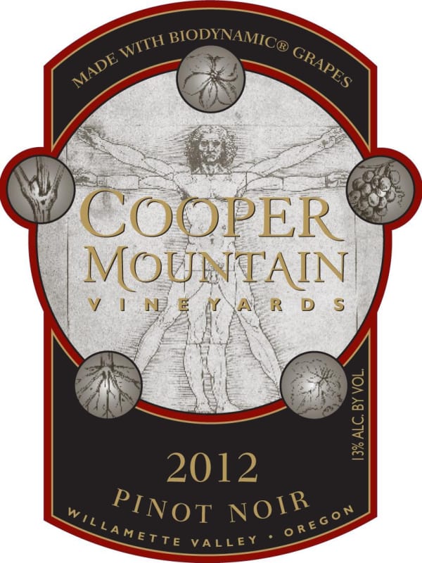 Cooper Mountain Pinot Noir 2012 Front Label