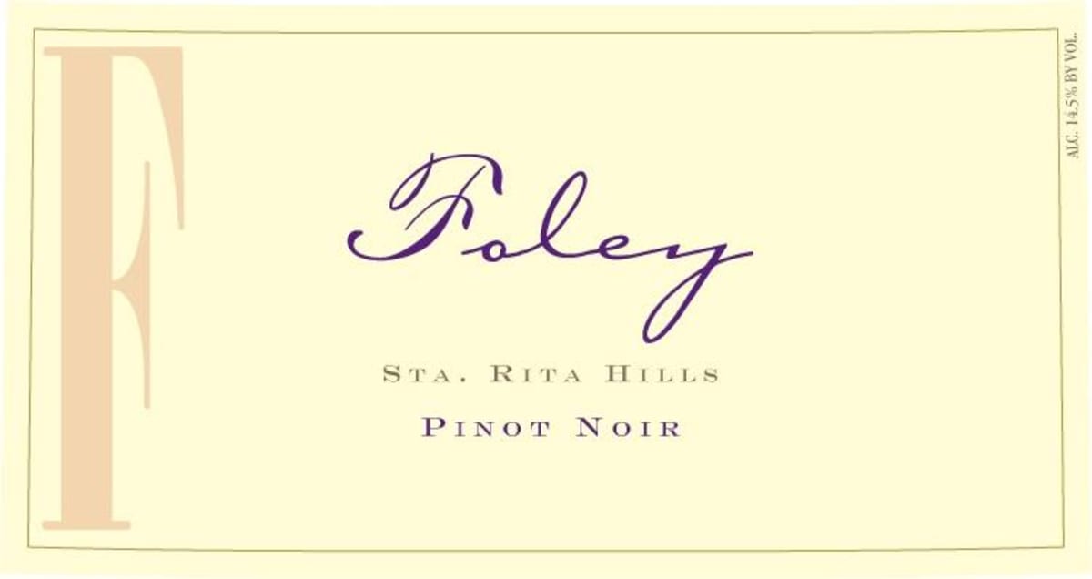 Foley Estate Winery Pinot Noir 2012 Front Label
