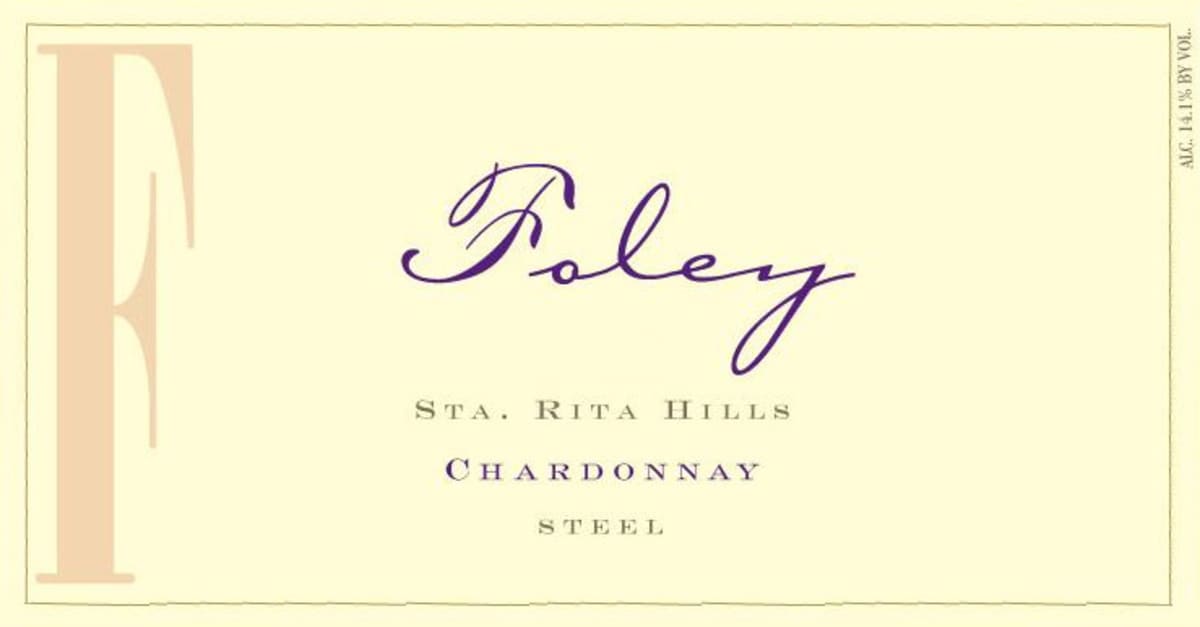 Foley Estate Winery Sta. Rita Hills Steel Chardonnay 2012 Front Label