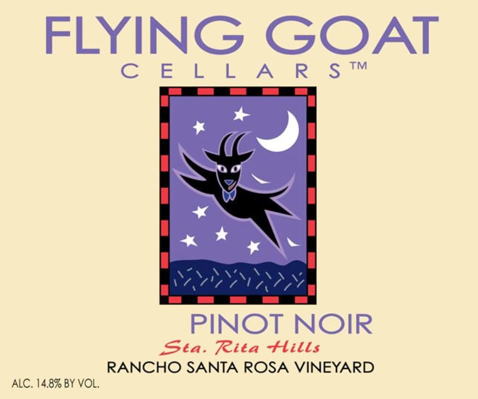 Flying Goat Cellars Rancho Santa Rosa Vineyard Pinot Noir 2012 Front Label