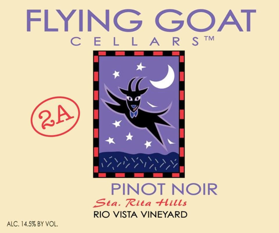 Flying Goat Cellars Rio Vista Vineyard Clone 2A Pinot Noir 2012 Front Label