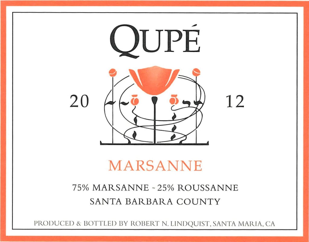 Qupe Marsanne 2012 Front Label