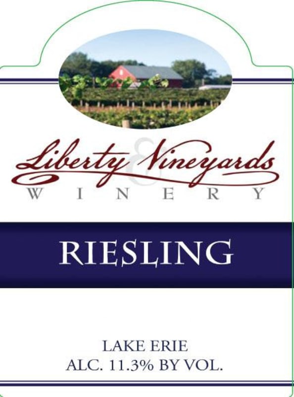 Liberty Vineyards & Winery Riesling 2013 Front Label