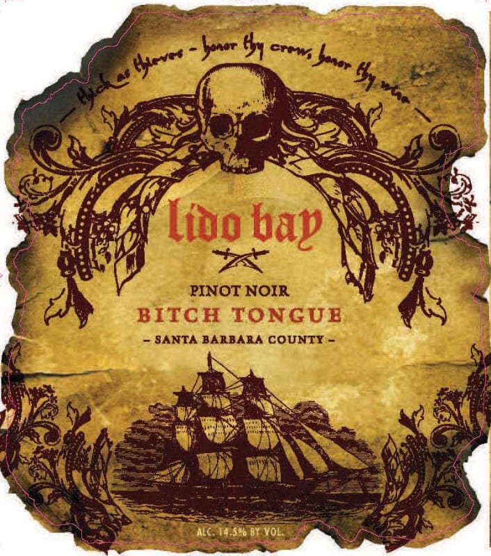 Lido Bay Bitch Tongue Pinot Noir 2013 Front Label