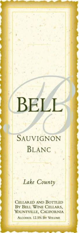 Bell Wine Cellars Sauvignon Blanc 2012 Front Label