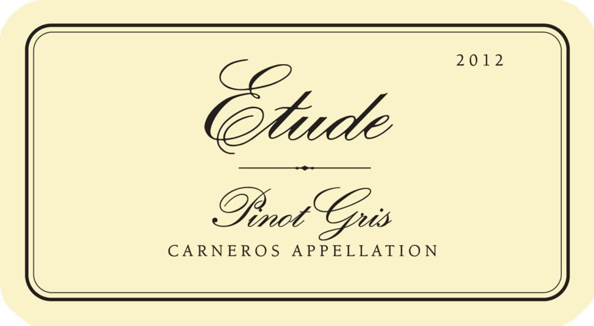 Etude Pinot Gris 2012 Front Label