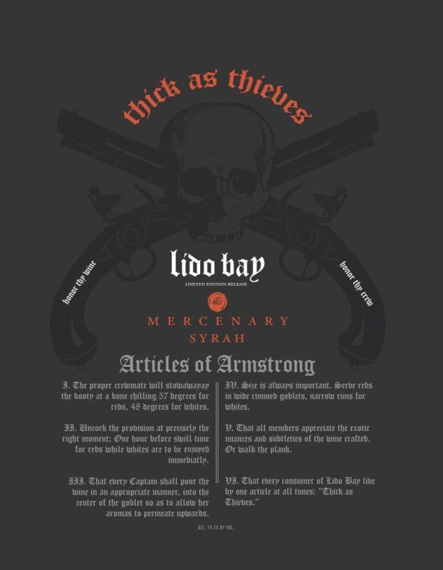 Lido Bay Mercenary Syrah 2009 Front Label