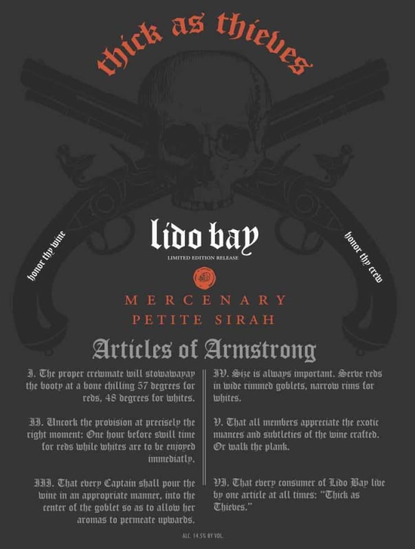 Lido Bay Mercenary Petite Sirah 2010 Front Label